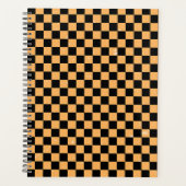 Zwart en geel Geruit 2024 Planner (Voorkant)