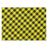 Zwart en geel geruite geruite tafelkleed (Voorkant (Horizontaal))