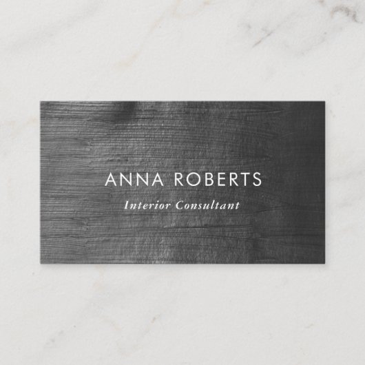 Zwart en geel geschilderd visitekaartje (Voorkant)