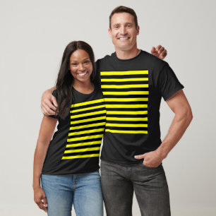 Zwart en geel Gestreept  T-shirt