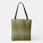 Zwart en geel gestreepte tote bag (Achterkant)