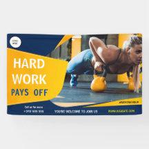 Zwart en geel gym fitness oefening training