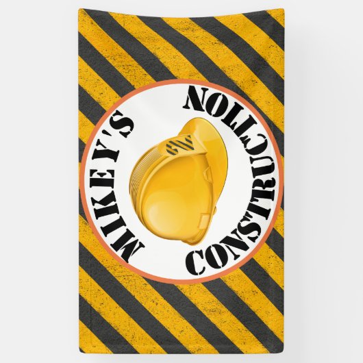 Zwart en geel, hard Pet, 2e verjaardag Spandoek (Verticaal)