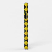 Zwart en geel ingecheckt patroon Case-Mate iPhone case (Achterkant/rechts)