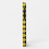 Zwart en geel ingecheckt patroon Case-Mate iPhone case (Achterkant/links)