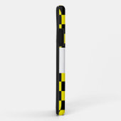 Zwart en geel ingecheckt patroon Case-Mate iPhone case (Achterkant/rechts)