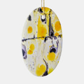 Zwart en geel keramisch Ornament (Rechts)