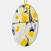 Zwart en geel keramisch Ornament (Links)