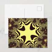 Zwart en geel kruis briefkaart (Voorkant / Achterkant)
