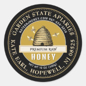 Zwart en geel Label Skep en Bijen (Voorkant)