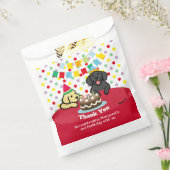 Zwart en geel Labrador Honden Verjaardag Bedankzakje (Gezegeld)