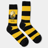 Zwart en geel met Schattigee bijen Sokken (Rechts)
