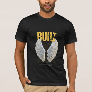 Zwart en geel modern streetwear T-shirt