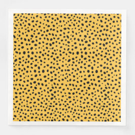 Zwart en geel Oneffen Stippen Grafisch ontwerp Servet