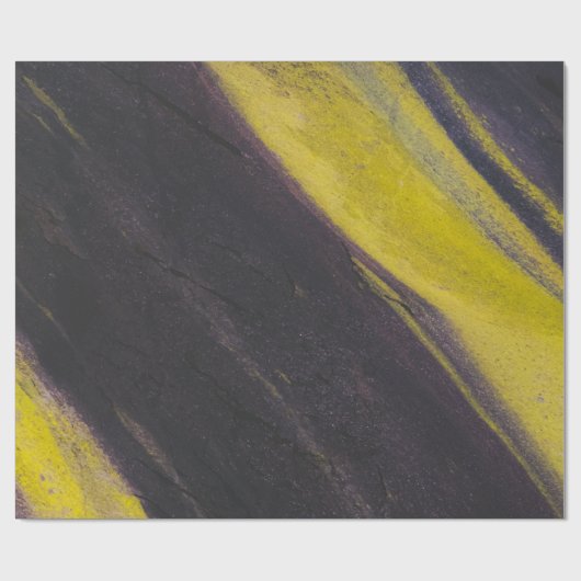 Zwart en geel oppervlak cadeaupapier (Vlak)