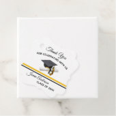 Zwart en geel Pet & kwastje | AFSTUDEREN Bedankjes Labels (In situ)