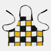 Zwart en geel Plaid Check Schort (Voorkant)