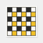 Zwart en geel Plaid Check Servet (Voorkant)