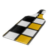 Zwart en geel Plaid Check Snijplank (Hoek)