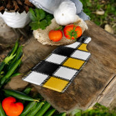 Zwart en geel Plaid Check Snijplank