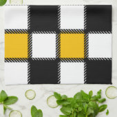 Zwart en geel Plaid Check Theedoek (Gevouwen)