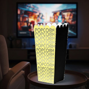 Zwart en geel popcorn bedankdoosjes