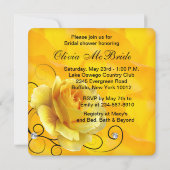 Zwart en Geel Rose Vrijgezellenfeest Kaart (Achterkant)