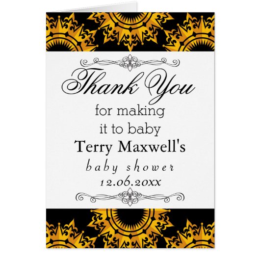 Zwart en geel royalty print (Voorkant)