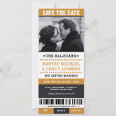 Zwart en Geel Sportkaart Save the Date Kaart (Voorkant)