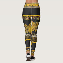  zwart en geel Sunflower AI art Leggings