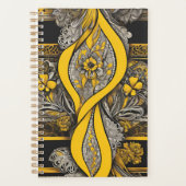  zwart en geel Sunflower AI art Planner (Voorkant)