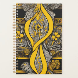  zwart en geel Sunflower AI art Planner