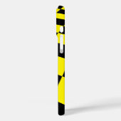 Zwart en Geel Vierkant Patroon Telefoonhoes Case-Mate iPhone Case (Achterkant / Links)