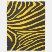 Zwart en geel Zebra Print Fleece Deken (Voorkant)