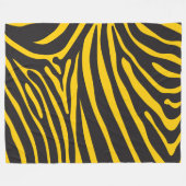 Zwart en geel Zebra Print Fleece Deken (Voorkant (Horizontaal))