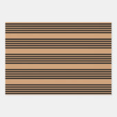 Zwart en geelbruin vijf strips inpakpapier vel (Voorkant)