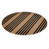 Zwart en geelbruin vijf strips snijplank (Hoek)