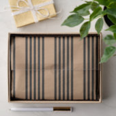 Zwart en geelbruin vijf strips tissuepapier (Geschenk)
