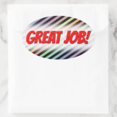 Zwart en gekleurd lijnpatroon met pasta-kleur + GR Ovale Sticker (Tas)