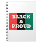 Zwart en gekleurd op een rode, zwarte en groene kl notitieboek (Voorkant)