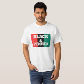 Zwart en gekleurd op een rode, zwarte en groene kl t-shirt (Voorkant volledig)