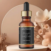 Zwart en Geweven Gouden Folie Cosmetica Dropper Fl Etiket