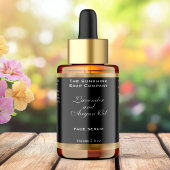 Zwart en Geweven Gouden Folie Cosmetica Dropper Fl Etiket