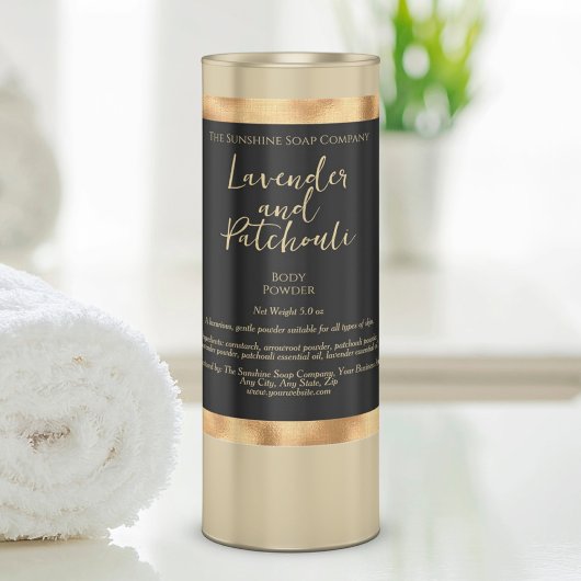 Zwart en Geweven Gouden Folie Cosmetica Flesseneti Vierkante Sticker