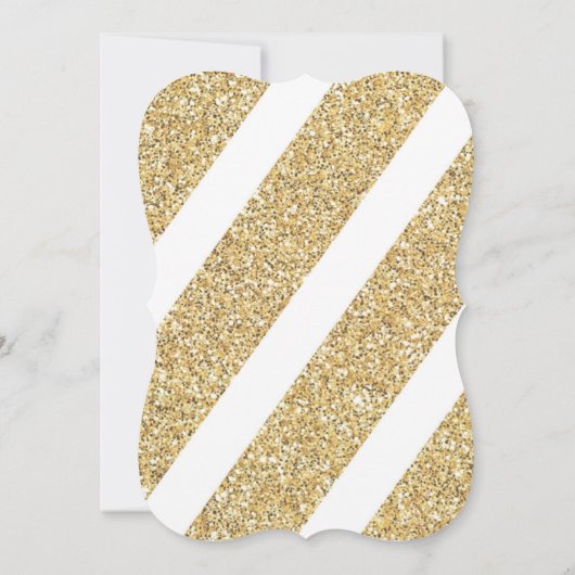 Zwart en Glitter Gold Masquerade Sweet 16 Kaart (Achterkant)