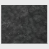 Zwart en glitterstrippatroon cadeaupapier (Vlak)