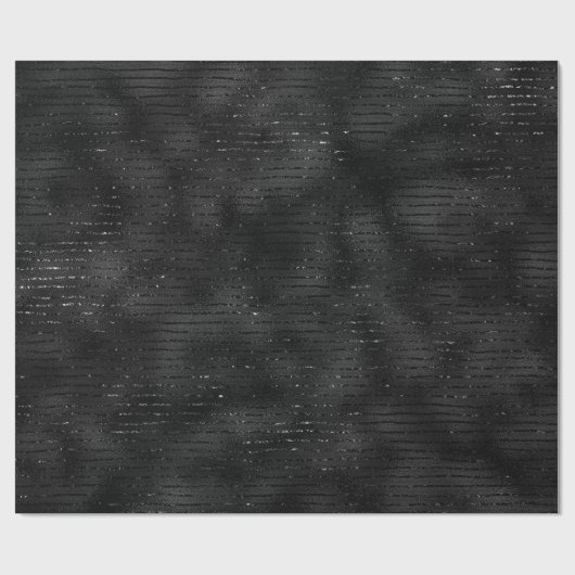 Zwart en glitterstrippatroon cadeaupapier (Vlak)