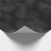 Zwart en glitterstrippatroon cadeaupapier (Hoek)