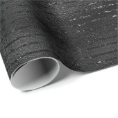 Zwart en glitterstrippatroon cadeaupapier (Rol Hoek)