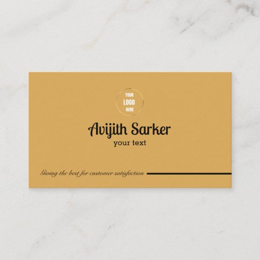 Zwart en goed aangepast elegant minimalistisch visitekaartje (Voorkant)